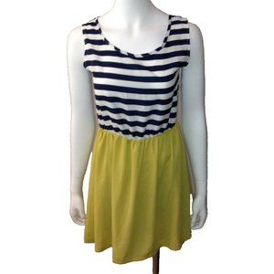 Alegra K Dress Size S Small Womens Striped Blouson Sleeveless Scoop Neckline